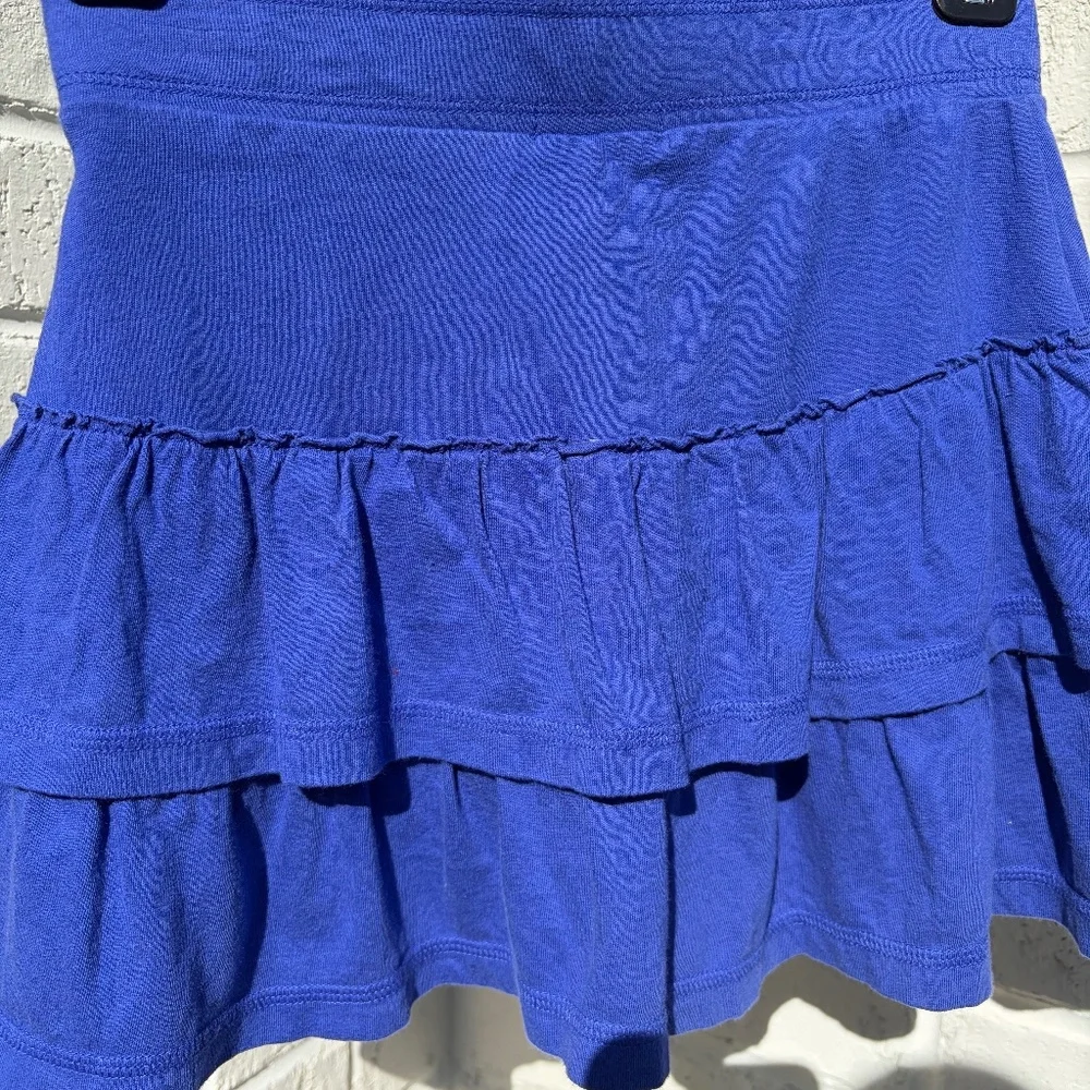 tiered ruffle skort girls blue